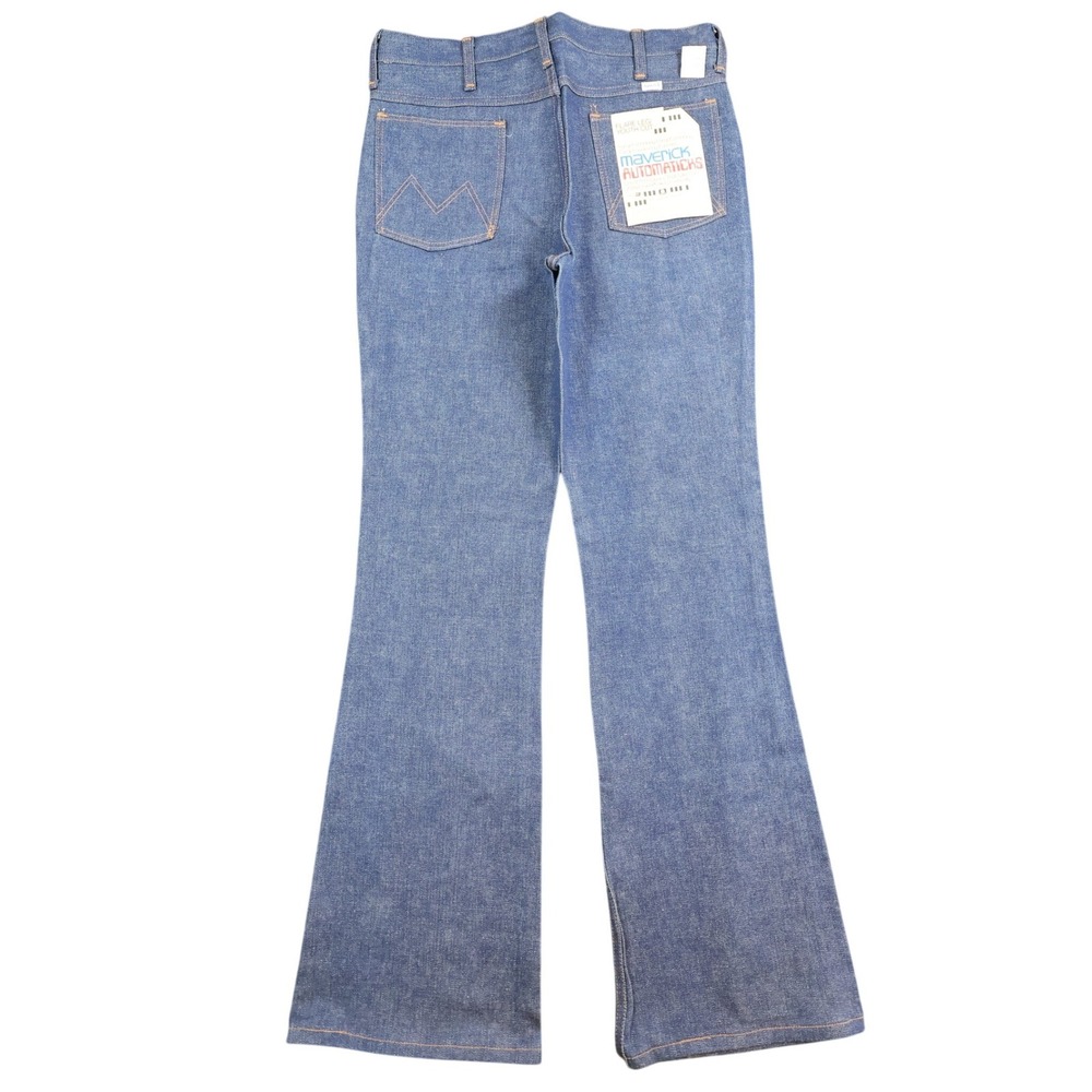 Maverick Flare Leg Jeans Youth 33XL Blue Cotton Vintage 70s‎ NOS Made in USA